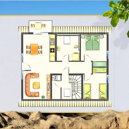 Sonneninsel Haus Sonnenschein Obergeschoss Daire